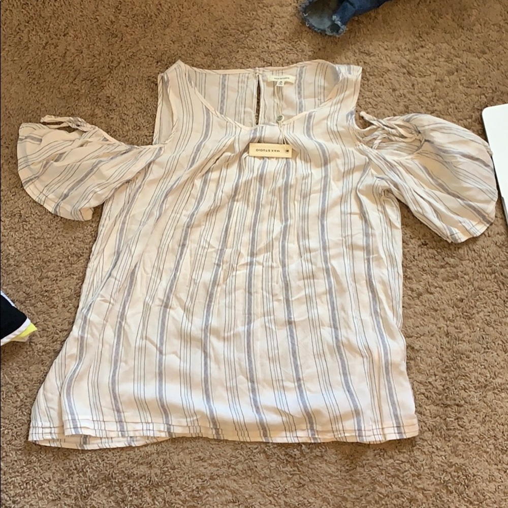 Beach Blue stripe top